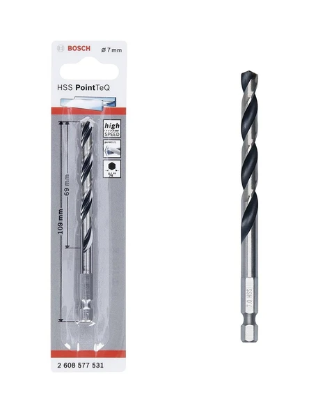 Bosch Pointteq Altıgen Şaftlı Hss Matkap Ucu 7 mm ürün görseli 1