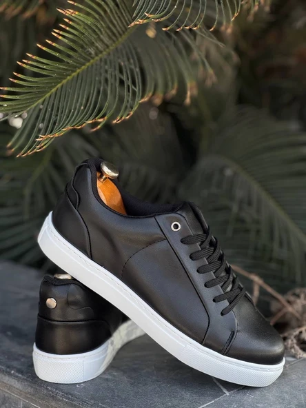 KB-BX1  Kuback Siyah Cilt Yüksek Beyaz Taban Günlük Erkek Ayakkabı ürün görseli