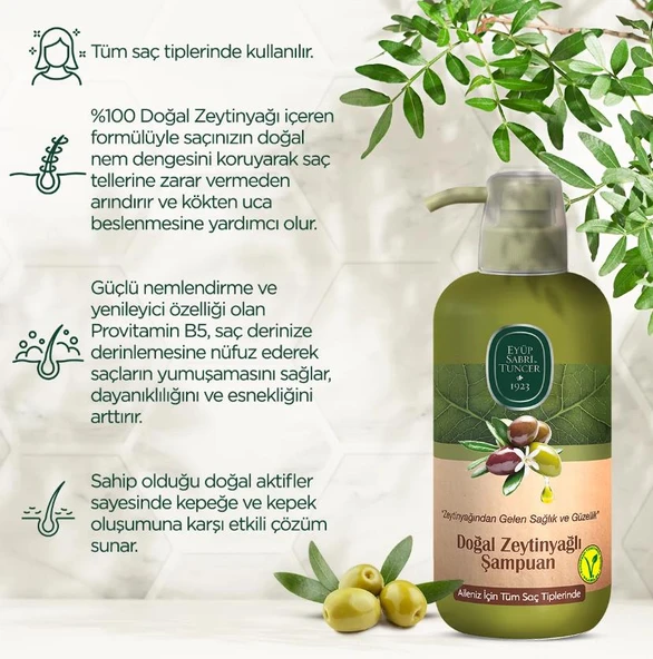 Zeytinyağlı Şampuan 600 ML X 3 ve Saç Kremi Hediyeli - Resim 2