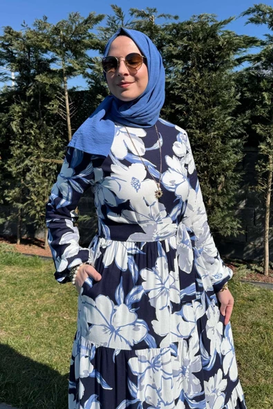 Beyaz Çiçekli Elbise - 6