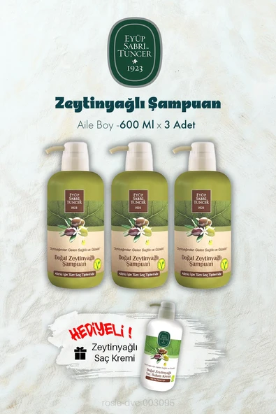 Eyüp Sabri Tuncer Doğal Zeytinyağlı Şampuan 600 ml Pet Şişe ürün görseli