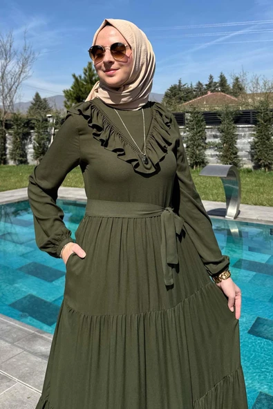 Jale Elbise Haki - 4
