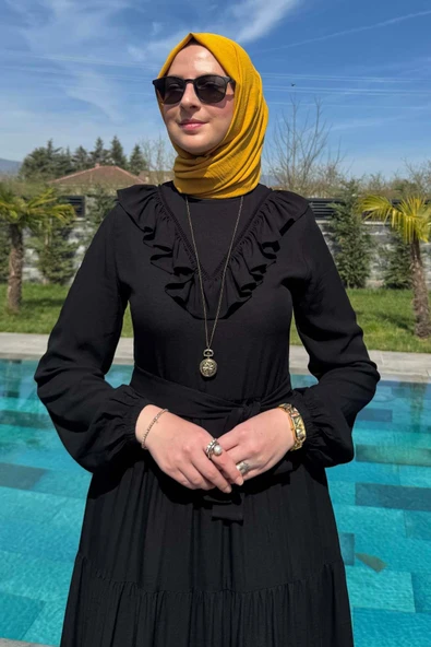 Jale Elbise Siyah - Resim 3