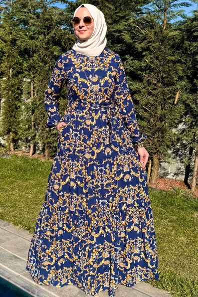 Hürrem Elbise Lacivert - 3