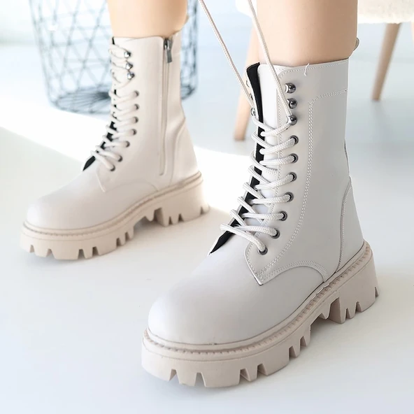 Neole Bej Cilt Bağcıklı Bot - Resim 4