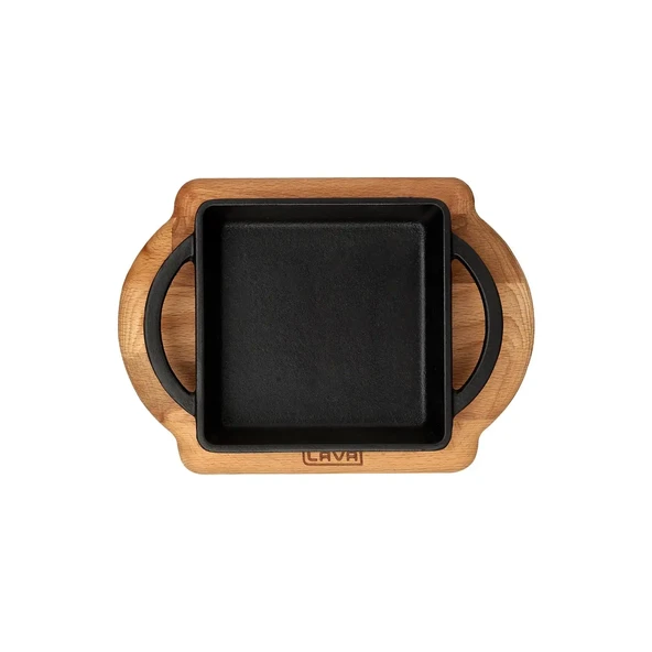 Lava Sahan Kare Siyah Mat Ahşap Stand 12 X 12 Cm Eco - 3