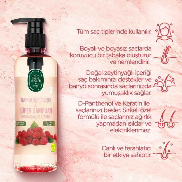 Frambuaz Sirke Şampuan 100 ML X 3 ve Saç Kremi Hediyeli - 2