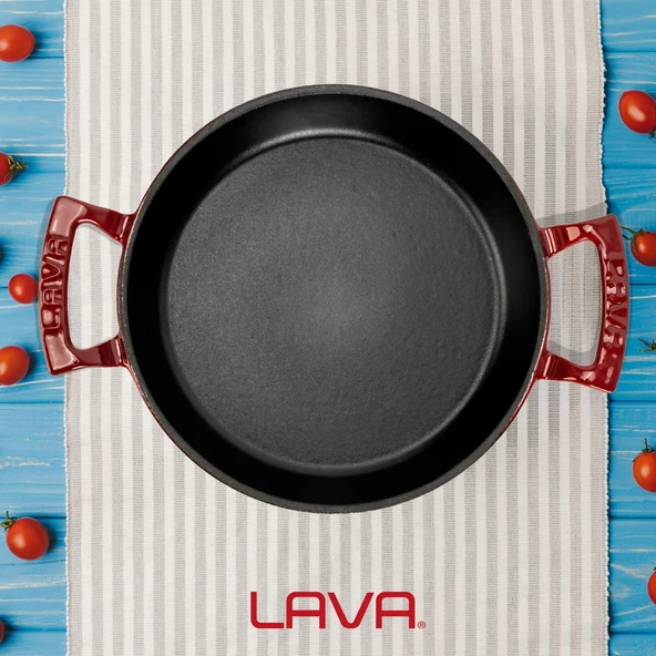 Lava Sahan Yuvarlak Kırmızı 16 Cm - 3