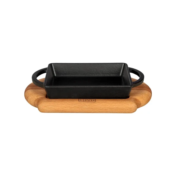 Lava Sahan Dikdörtgen Siyah Mat Ahşap Stand 12 X 15 Cm Eco
