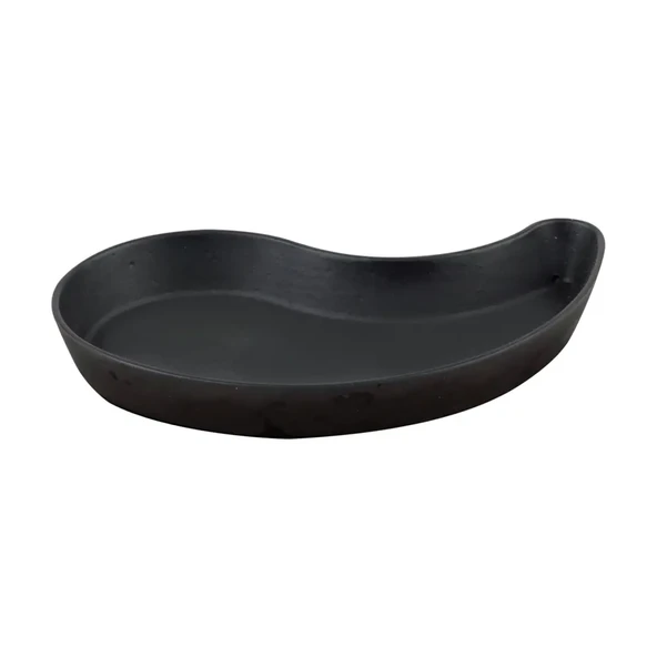 Lava Fajita Tabağı Damla Form Siyah Mat 10 X 20 Cm - 1