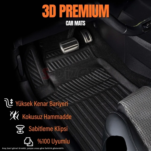 AUDİ A6 ARACA ÖZEL 3D PASPAS  2018 2019 2020 2021 - Resim 2