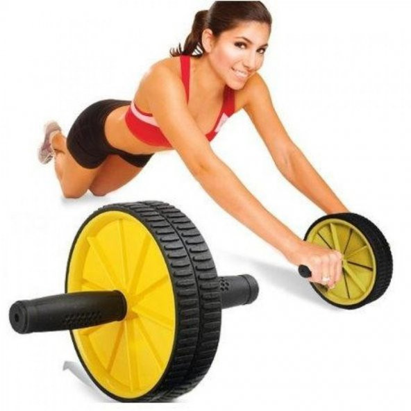Tekerlekli Şınav Mekik Kardiyo Egzersiz Kas Spor Aleti Ayak Kol Karın Bacak Kası Geliştirme Seti