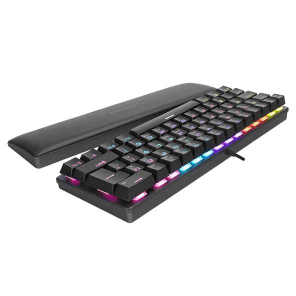 Rampage ALLY K11 Siyah Rainbow Q Gaming Oyuncu Klavye Bilek Destekli Red Switch - 6