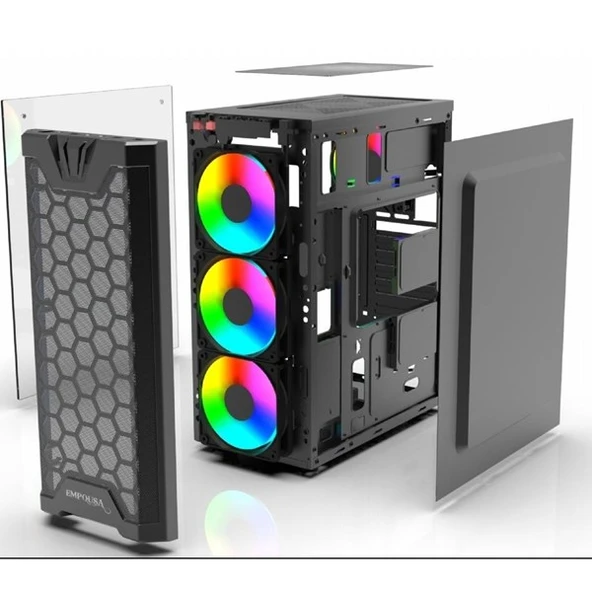 INCA EMG-15XB Gaming Mid-Tower PC Kasası ARGB Kontrolcü - 6