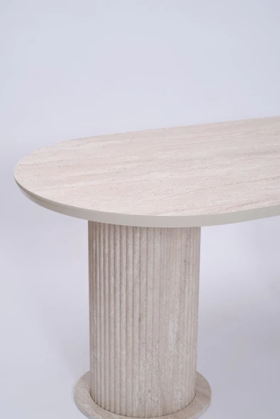 Bohem Traverten Boyalı HighGloss MDF Yemek Masası 90*170 - 2