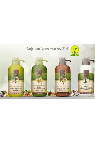 Eyüp Sabri Tuncer Zeytinyağlı, Macadamia, Argan, Hindistan Cevizi 600 ML Şampuanlar ürün görseli