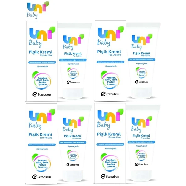 Uni Baby Bebek Bakım Pişik Önleyici Kremi 75Ml Pro Active (4 Lü Set) ürün görseli 1