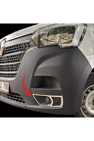 Renault Master  Krom Sis Farı Çerçevesi 2 Parça 2019 Üzeri Uyumlu Paslanmaz Çelik