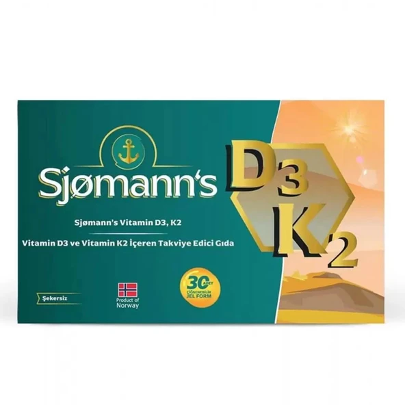 Sjomann's D3k2 Çiğnenebilir Jel 30 Tablet ürün görseli 1