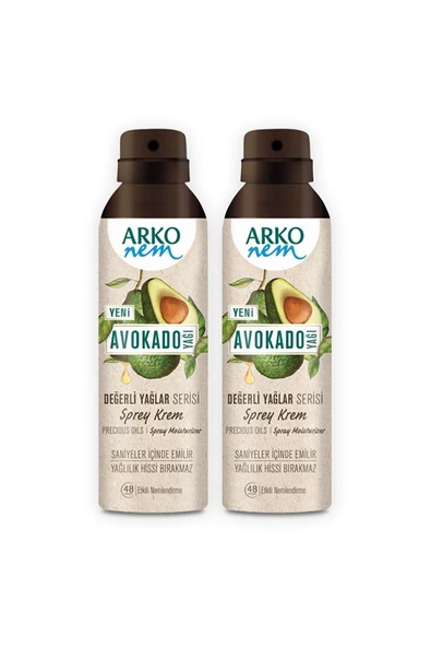 Arko Değerli Yağlar Serisi Sprey Krem Avokado 150 ml 2 Adet - 2