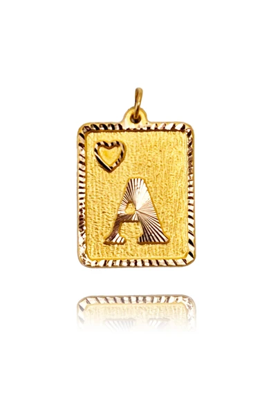 14 Ayar Altın A Harfi Kolye