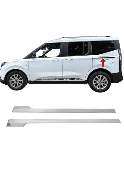 FORD TOURNEO COURIER 2024 Üzeri Sürgü Nikelajı 2 Parça Paslanmaz Çelik