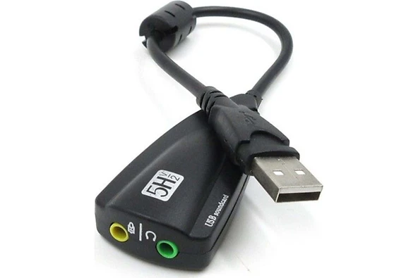 GABBLE GAB-USC91 7.1 KANAL 15CM SİYAH USB SES KARTI - 1