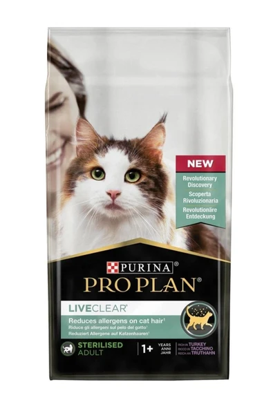 ProPlan LiveClear Sterilised Hindili Kısır Kedi Maması 7kg ürün görseli 1