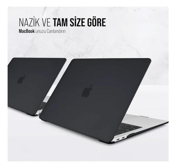 Macbook Pro 16.2 2021 Polikarbon Koruyucu Buzlu Kapak - 10