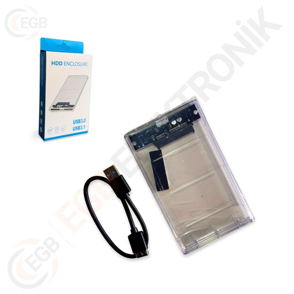 GABBLE GAB-HK244 USB 3.0 HADRDISK KUTUSU 2.5'' ŞEFFAF