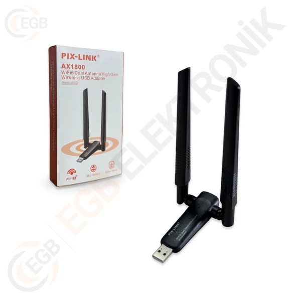 PİX-LINK Wifi Adapter  1800Mbps WiFi ADAPTÖR (UZUN MENZİL)