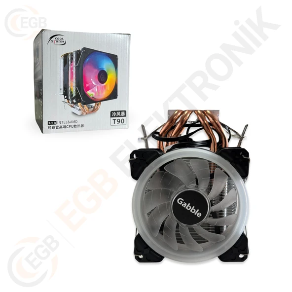 GABBLE GAB-RCF251 2 RGB FANLI KULE TİPİ CPU FANI 2X12 - 2