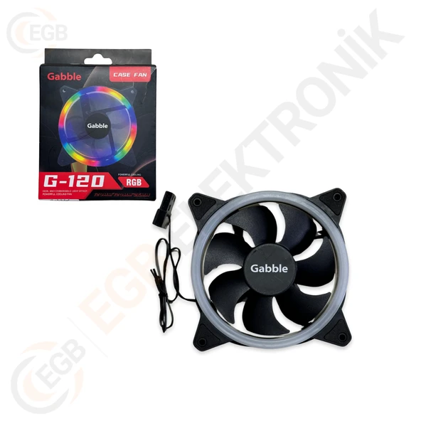 GABBLE GAB-G-120 12v 12CM*12CM RGB KASA FAN - 2