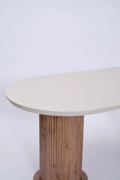 Bohem Kum Beji Boyalı Masa Sandalye Takımı 90x170 - 4