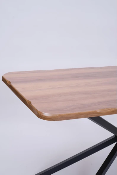 Kütük MDF Boyalı Lak Panel Mutfak Yemek Masası 90x160 - Resim 9