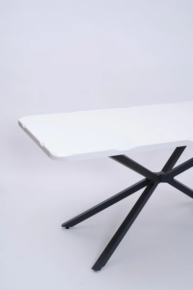 Kütük MDF Boyalı Lak Panel Mutfak Yemek Masası 90x160 - Resim 6