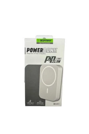 Magnet 22.5 W  + 15 W hızlı şarj powerbank 1 USB ve typce C