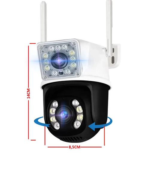 O-Kam 3011 Dual Lens Wifi Akıllı Kamera , Yapay Zeka, Gece Görüş, Karşılıklı Konuşma - 6
