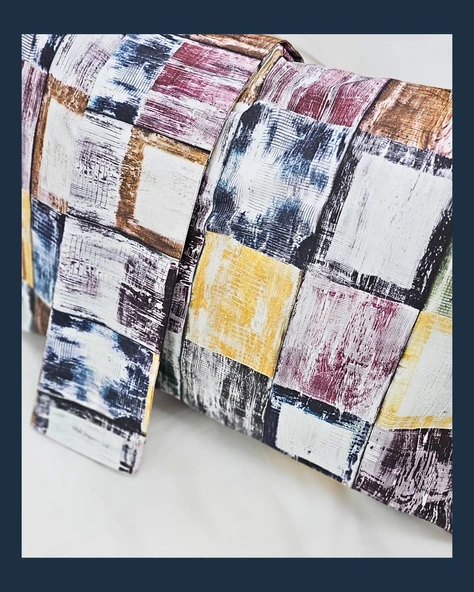 Patchwork Dijital Suluboya Desenli Yastık Kılıfı | 2 Adet | 50 x 70 - 3