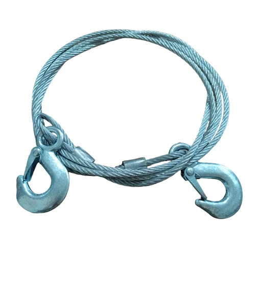 Karabinalı İzole Çelik Çekme Çeki Halatı 6 mm 5 Ton 3 Metre