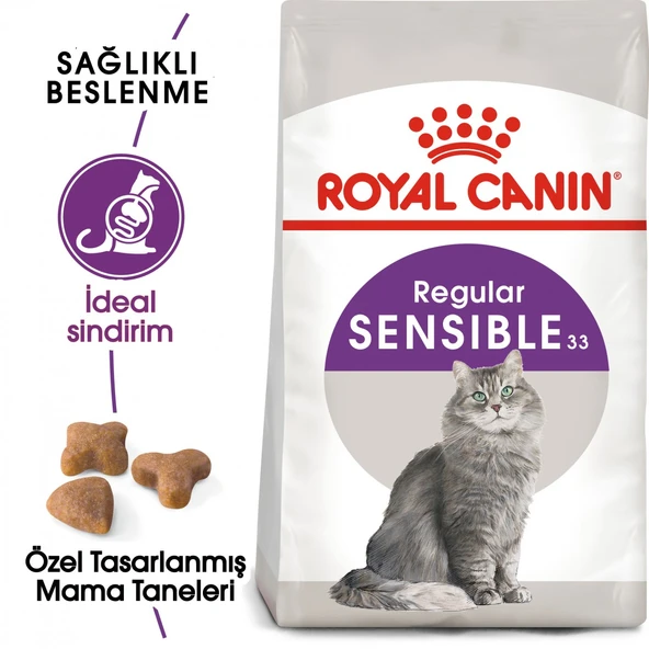 Royal Canin Sensible 33 Hassas Sindirim Sistemli Yetişkin Kedi Maması 2 Kg ürün görseli 1