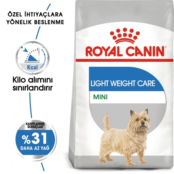 Royal Canin Mini Light Weight Care Küçük Irk Diyet Köpek Maması 3 Kg ürün görseli 1