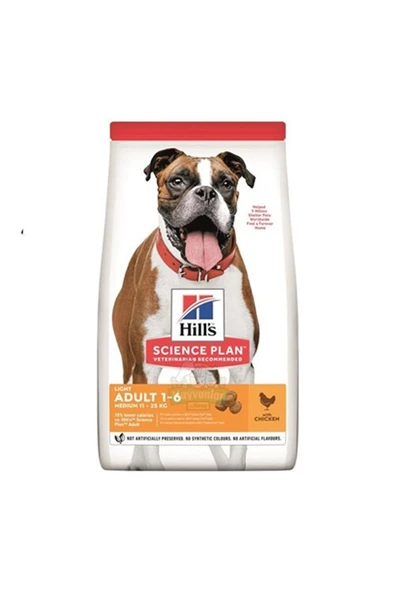 Hill's SP Light Tavuklu Orta Irk Yetişkin Köpek Maması 14KG - 1