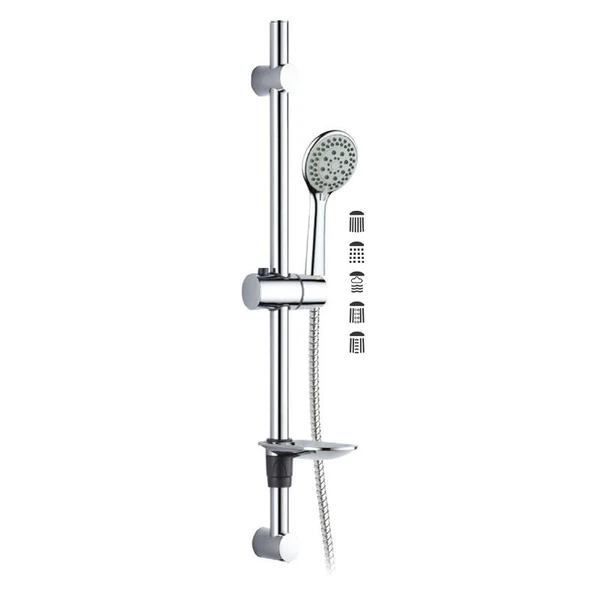 Sürgülü Duş Seti + Ø22Mm Krom Kaplı + 3 Fonksiyonlu