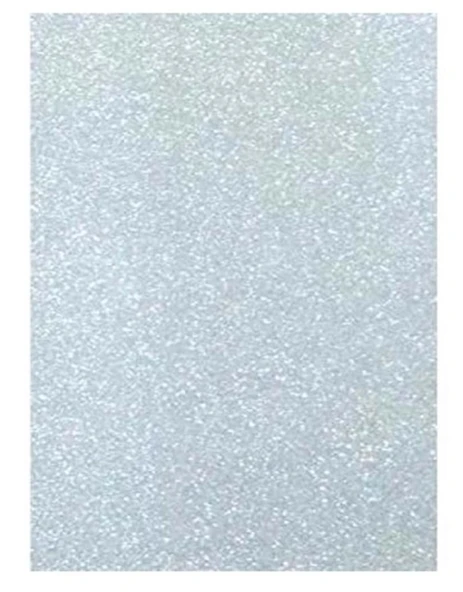 Yapışkanlı Simli Eva 50X70 Beyaz Rulo Şeklinde - 4 adet