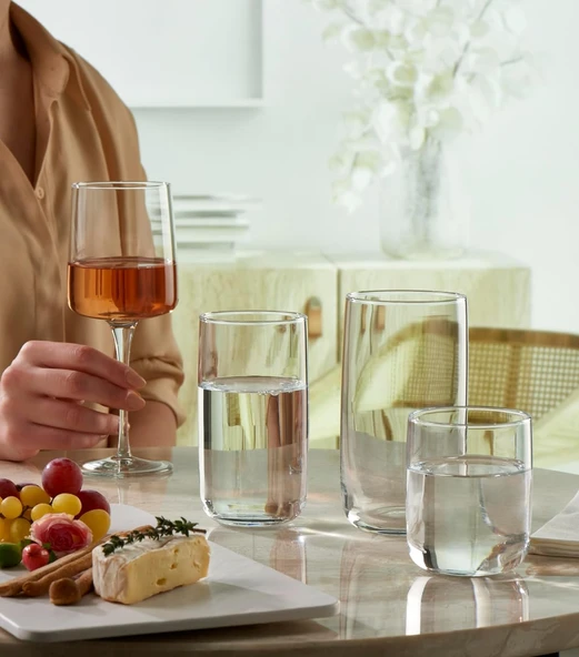 Paşabahçe iconic 24 parça kadeh su meşrubat bardağı çeyiz seti takımı ürün görseli 1