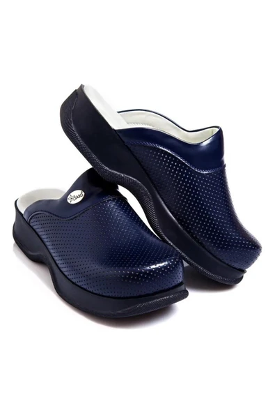 Kadın Lacivert Ortopedik Sabo Terlik Doktor Terliği Hemşire Terliği Aşçı Terliği