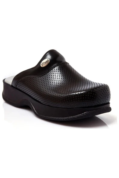 Kadın Siyah Ortopedik Sabo Terlik Doktor Terliği Hemşire Terliği Aşçı Terliği - 2