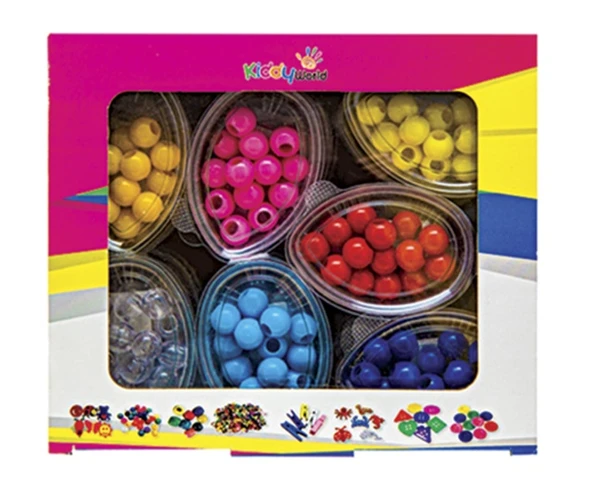 Kiddy World Renkli Boncuk Küçük - 4 kutu