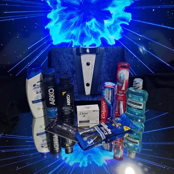 Arko Damat Nişan Çeyiz Bohçası , Erkek Bakım ve Tıraş Seti - 4